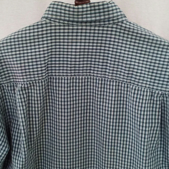 Columbia shirt M Green check LS Button-down collar - Picture 7 of 8